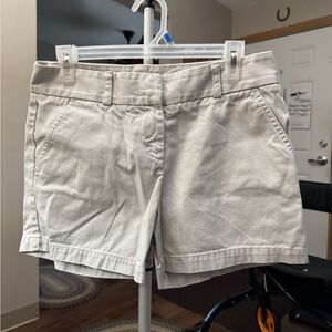 J. Crew Cream Bermuda Shorts Classic Cotton Twill